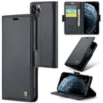 Til iPhone 11 Pro Max lædercover CASEME 023 med RFID-blokerende 3-korts slot mobilt cover