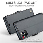 Til iPhone 11 Pro Max lædercover CASEME 023 med RFID-blokerende 3-korts slot mobilt cover