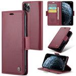 Til iPhone 11 Pro Max lædercover CASEME 023 med RFID-blokerende 3-korts slot mobilt cover