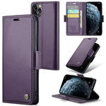 Til iPhone 11 Pro Max lædercover CASEME 023 med RFID-blokerende 3-korts slot mobilt cover