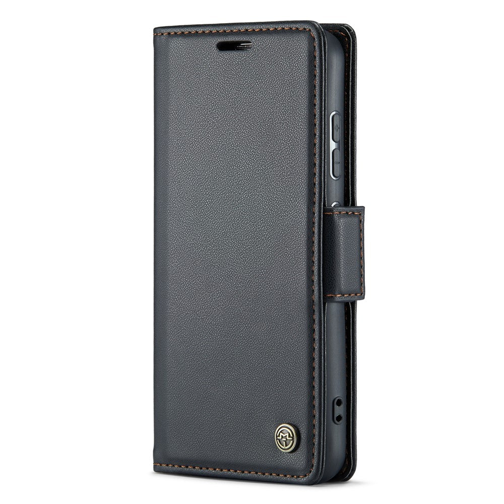 For Samsung Galaxy S23 Leather Case CASEME 023 RFID Blocking 3 Card Slot Mobile Cover