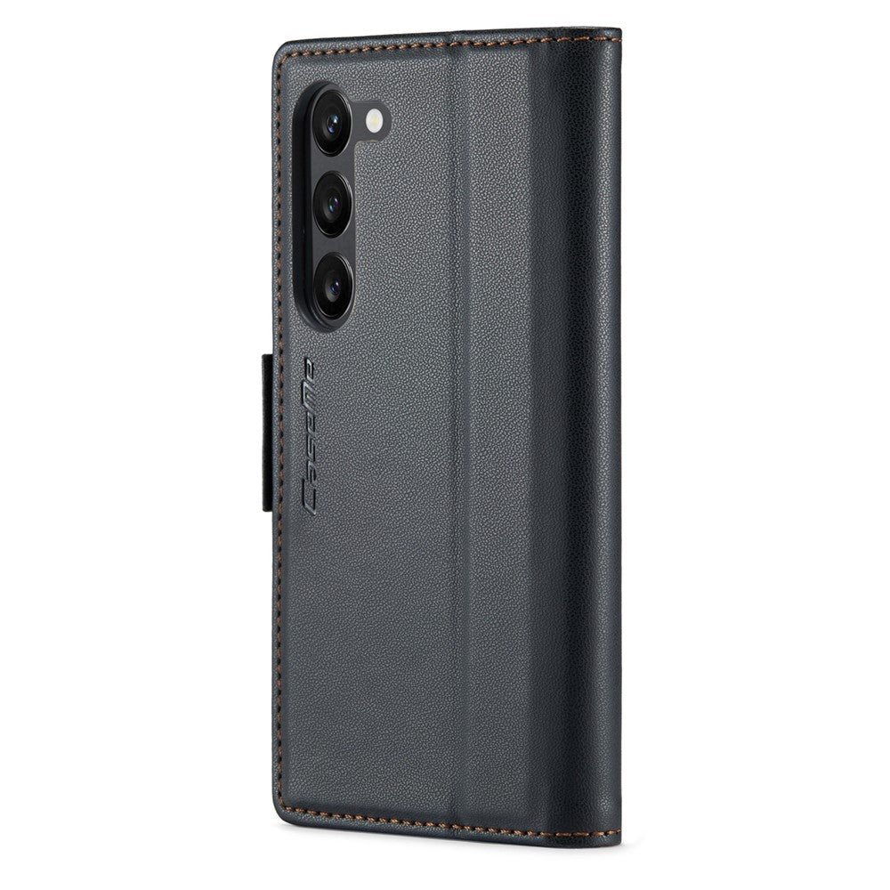 For Samsung Galaxy S23 Leather Case CASEME 023 RFID Blocking 3 Card Slot Mobile Cover