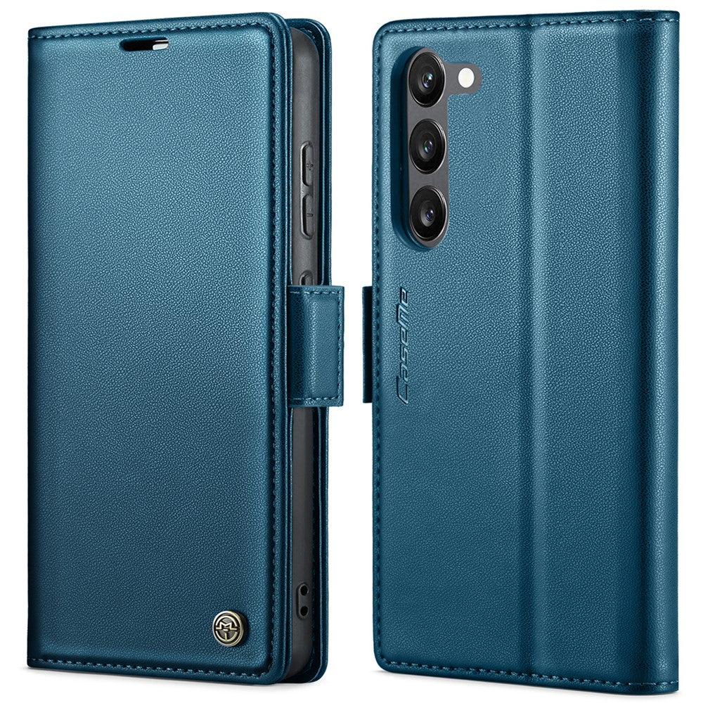 For Samsung Galaxy S23 Leather Case CASEME 023 RFID Blocking 3 Card Slot Mobile Cover