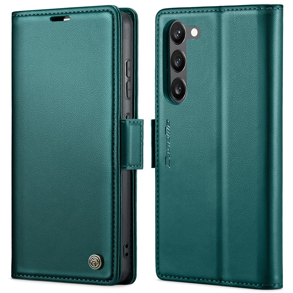 For Samsung Galaxy S23 Leather Case CASEME 023 RFID Blocking 3 Card Slot Mobile Cover