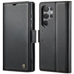For Samsung Galaxy S23 Ultra Leather Case CASEME 023 RFID Blocking 3 Card Slot Mobile Cover