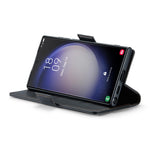 For Samsung Galaxy S23 Ultra Leather Case CASEME 023 RFID Blocking 3 Card Slot Mobile Cover