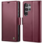 For Samsung Galaxy S23 Ultra Leather Case CASEME 023 RFID Blocking 3 Card Slot Mobile Cover