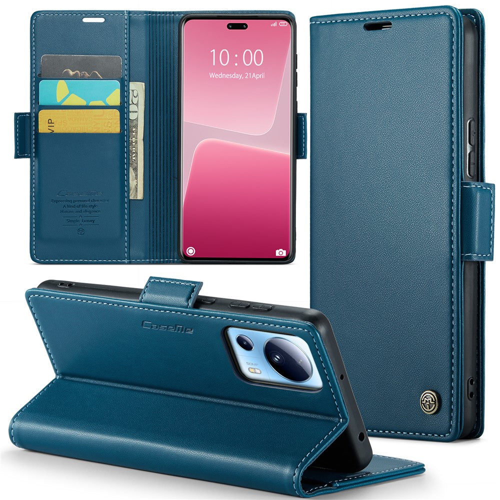 Xiaomi 13 Lite / Civi 2 5G Läderfodral CASEME 023 RFID-blockerande mobilskal med 3 kortplatser