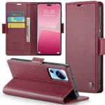 For Xiaomi 13 Lite / Civi 2 5G Leather Case CASEME 023 RFID Blocking 3 Card Slot Mobile Cover