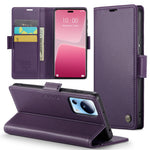 Xiaomi 13 Lite / Civi 2 5G Läderfodral CASEME 023 RFID-blockerande mobilskal med 3 kortplatser