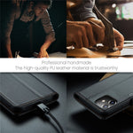 CASEME 023-serien standerpungcover til iPhone 12 mini, RFID-blokerende lædercover med litchi-tekstur