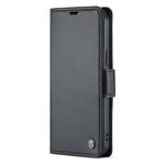 CASEME 023-serien standerpungcover til iPhone 12 mini, RFID-blokerende lædercover med litchi-tekstur