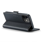 CASEME 023-serien standerpungcover til iPhone 12 mini, RFID-blokerende lædercover med litchi-tekstur