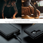 For Samsung Galaxy S22 Ultra 5G Leather Case CASEME 023 RFID Blocking 3 Card Slot Mobile Cover