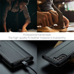 For Samsung Galaxy S22 5G Leather Case CASEME 023 RFID Blocking 3 Card Slot Mobile Cover