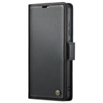 For Samsung Galaxy S22 5G Leather Case CASEME 023 RFID Blocking 3 Card Slot Mobile Cover