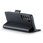 For Samsung Galaxy S22 5G Leather Case CASEME 023 RFID Blocking 3 Card Slot Mobile Cover