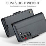 For Samsung Galaxy S22 5G Leather Case CASEME 023 RFID Blocking 3 Card Slot Mobile Cover