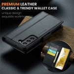 For Samsung Galaxy S22 5G Leather Case CASEME 023 RFID Blocking 3 Card Slot Mobile Cover