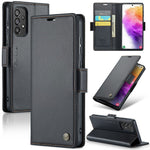 For Samsung Galaxy A73 5G Leather Case CASEME 023 RFID Blocking 3 Card Slot Mobile Cover
