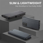 For Samsung Galaxy A73 5G Leather Case CASEME 023 RFID Blocking 3 Card Slot Mobile Cover