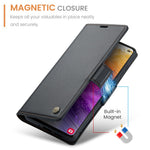 For Samsung Galaxy A73 5G Leather Case CASEME 023 RFID Blocking 3 Card Slot Mobile Cover