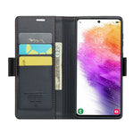 For Samsung Galaxy A73 5G Leather Case CASEME 023 RFID Blocking 3 Card Slot Mobile Cover