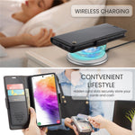 For Samsung Galaxy A73 5G Leather Case CASEME 023 RFID Blocking 3 Card Slot Mobile Cover