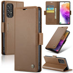 For Samsung Galaxy A73 5G Leather Case CASEME 023 RFID Blocking 3 Card Slot Mobile Cover