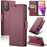 For Samsung Galaxy A73 5G Leather Case CASEME 023 RFID Blocking 3 Card Slot Mobile Cover