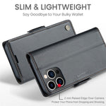 For iPhone 14 Pro Max Leather Case CASEME 023 RFID Blocking 3 Card Slot Mobile Cover
