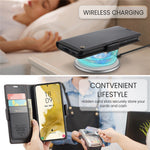 Läderfodral för Samsung Galaxy S22+ 5G CASEME 023 RFID-blockerande mobilskal med 3 kortplatser