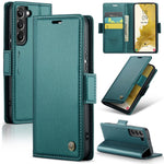Læderetui til Samsung Galaxy S22+ 5G CASEME 023 RFID-blokerende mobilcover med 3 kortpladser