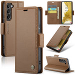 Læderetui til Samsung Galaxy S22+ 5G CASEME 023 RFID-blokerende mobilcover med 3 kortpladser