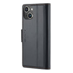 For iPhone 14 Plus Leather Case CASEME 023 RFID Blocking 3 Card Slot Mobile Cover