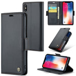 Til iPhone XS Max Lædercover CASEME 023 RFID-blokerende mobilcover med 3 kortlommer