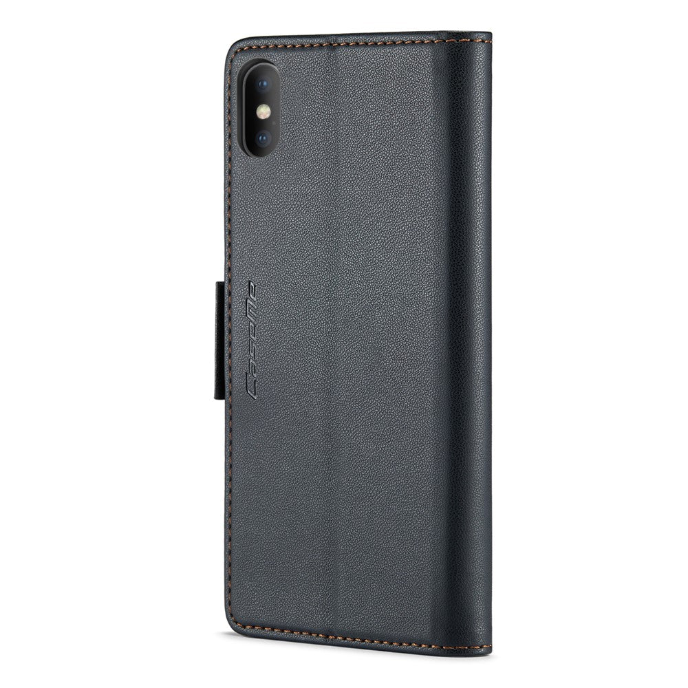 Til iPhone XS Max Lædercover CASEME 023 RFID-blokerende mobilcover med 3 kortlommer