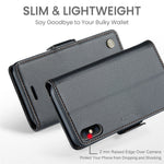 Til iPhone XS Max Lædercover CASEME 023 RFID-blokerende mobilcover med 3 kortlommer