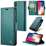 Til iPhone XS Max Lædercover CASEME 023 RFID-blokerende mobilcover med 3 kortlommer