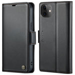 For iPhone 12 / 12 Pro Leather Case CASEME 023 RFID Blocking 3 Card Slot Mobile Cover