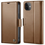 For iPhone 12 / 12 Pro Leather Case CASEME 023 RFID Blocking 3 Card Slot Mobile Cover
