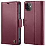For iPhone 12 / 12 Pro Leather Case CASEME 023 RFID Blocking 3 Card Slot Mobile Cover