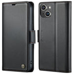 For iPhone 13 Leather Case CASEME 023 RFID Blocking 3 Card Slot Mobile Cover