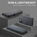 For iPhone 13 Leather Case CASEME 023 RFID Blocking 3 Card Slot Mobile Cover