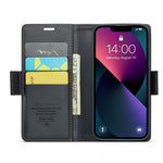 For iPhone 13 Leather Case CASEME 023 RFID Blocking 3 Card Slot Mobile Cover