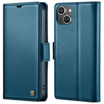 For iPhone 13 Leather Case CASEME 023 RFID Blocking 3 Card Slot Mobile Cover