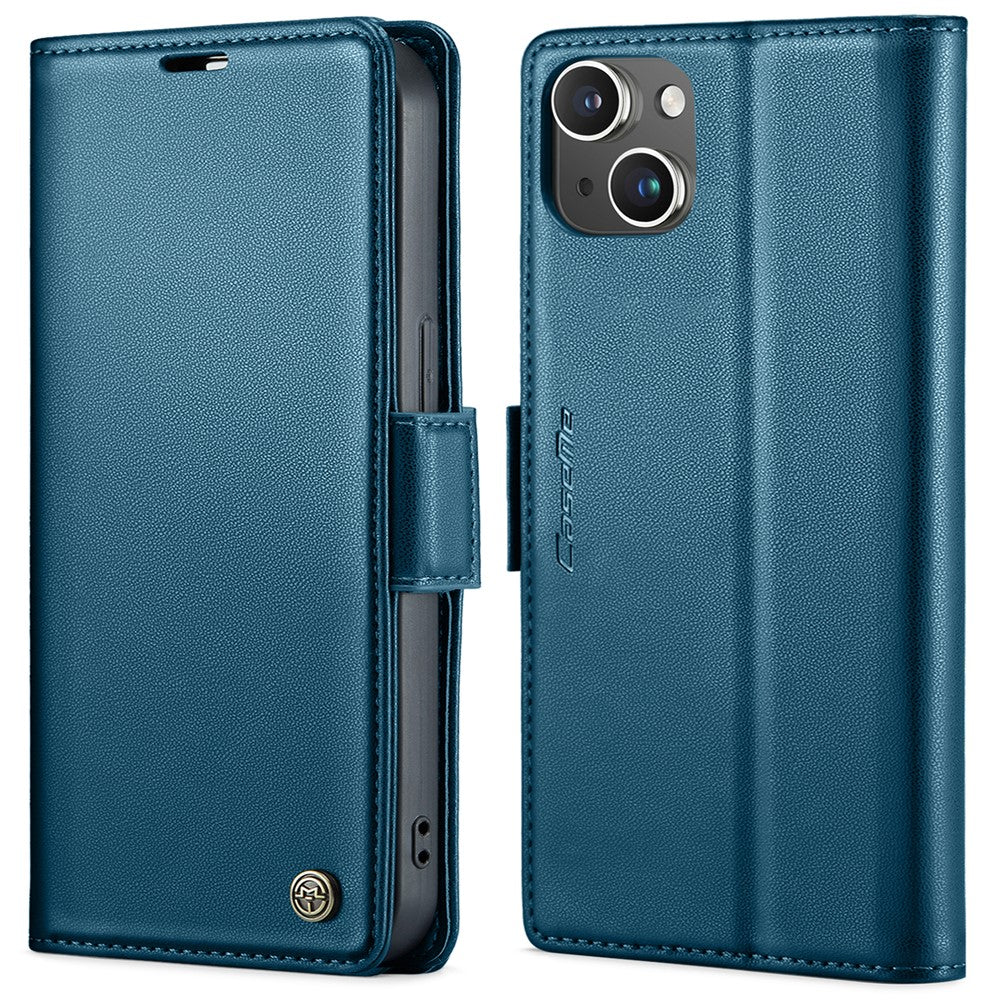 For iPhone 13 Leather Case CASEME 023 RFID Blocking 3 Card Slot Mobile Cover