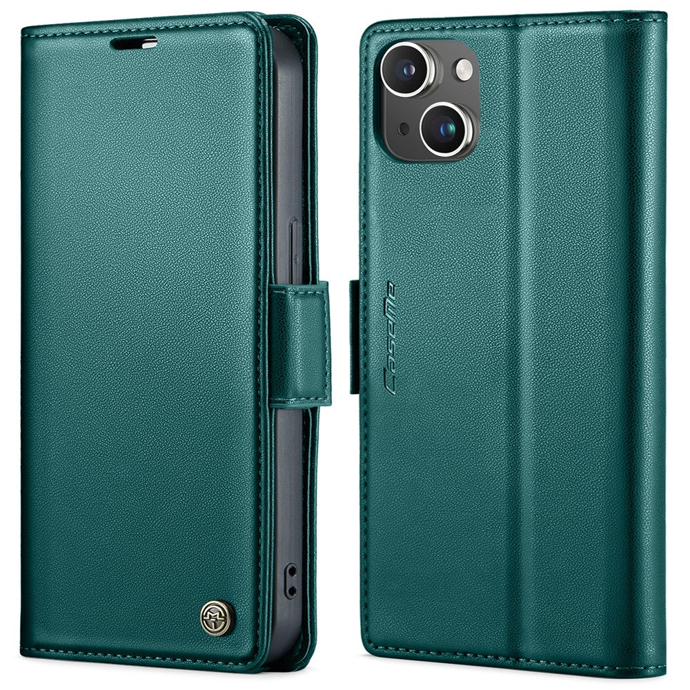 For iPhone 13 Leather Case CASEME 023 RFID Blocking 3 Card Slot Mobile Cover