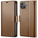 For iPhone 13 Leather Case CASEME 023 RFID Blocking 3 Card Slot Mobile Cover