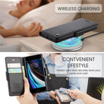 CASEME 023 Series For iPhone 6 / 6s / 7 / 8 / SE (2022) / (2020) Litchi Texture Leather Wallet Stand Case RFID Blocking Anti-drop Cover